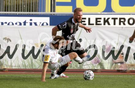 Fussball Bundesliga. RZ Pellets WAC gegen LASK.  Dominik Baumgartner, (WAC),  De Mello Joao Klauss  (LASK). Wolfsberg, am 7.6.2020.
Foto: Kuess
www.qspictures.net

---
pressefotos, pressefotografie, kuess, qs, qspictures, sport, bild, bilder, bilddatenbank