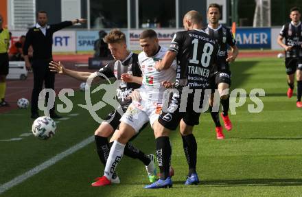 Fussball Bundesliga. RZ Pellets WAC gegen LASK. Shon Zalman Weissman,  (WAC), Philipp Wiesinger, Gernot Trauner  (LASK). Wolfsberg, am 7.6.2020.
Foto: Kuess
www.qspictures.net

---
pressefotos, pressefotografie, kuess, qs, qspictures, sport, bild, bilder, bilddatenbank