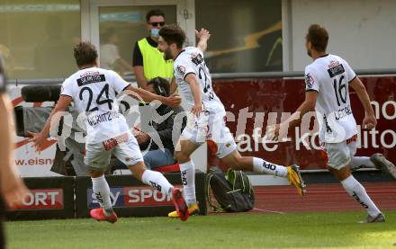 Fussball Bundesliga. RZ Pellets WAC gegen LASK. Torjubel  Michael Novak (WAC). Wolfsberg, am 7.6.2020.
Foto: Kuess
www.qspictures.net

---
pressefotos, pressefotografie, kuess, qs, qspictures, sport, bild, bilder, bilddatenbank