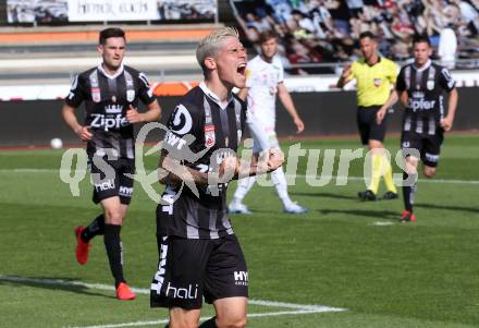 Fussball Bundesliga. RZ Pellets WAC gegen LASK. Torjubel Dominik Frieser  (LASK). Wolfsberg, am 7.6.2020.
Foto: Kuess
www.qspictures.net

---
pressefotos, pressefotografie, kuess, qs, qspictures, sport, bild, bilder, bilddatenbank