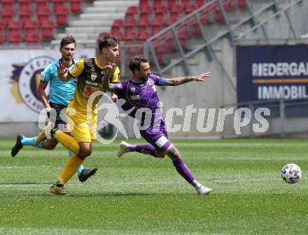 Fussball. 2. Liga. SK Austria Klagenfurt gegen Kapfenberger SV. Philipp Huetter (Klagenfurt), Amar Kvakic (Kapfenberger SV). Klagenfurt, am 7.6.2020.
Foto: Kuess
www.qspictures.net
---
pressefotos, pressefotografie, kuess, qs, qspictures, sport, bild, bilder, bilddatenbank