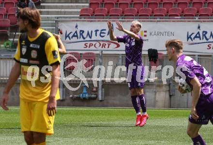 Fussball. 2. Liga. SK Austria Klagenfurt gegen Kapfenberger SV. Torjubel Benjamin Hadzic, (Klagenfurt). Klagenfurt, am 7.6.2020.
Foto: Kuess
www.qspictures.net
---
pressefotos, pressefotografie, kuess, qs, qspictures, sport, bild, bilder, bilddatenbank