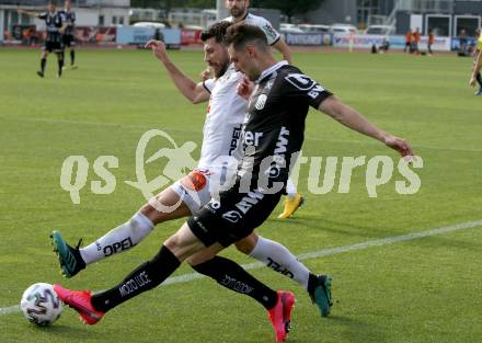 Fussball Bundesliga. RZ Pellets WAC gegen LASK. Milos Jojic, (WAC),   Husein Balic  (LASK). Wolfsberg, am 7.6.2020.
Foto: Kuess
www.qspictures.net

---
pressefotos, pressefotografie, kuess, qs, qspictures, sport, bild, bilder, bilddatenbank