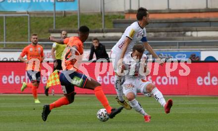 Fussball. Tipico Bundesliga. RZ Pellets WAC gegen TSV Prolactal Hartberg.  Michael Liendl, Christopher Wernitznig,  (WAC), Bakary Nimaga  (Hartberg). Wolfsberg, am 10.6.2020.
Foto: Kuess
www.qspictures.net

---
pressefotos, pressefotografie, kuess, qs, qspictures, sport, bild, bilder, bilddatenbank