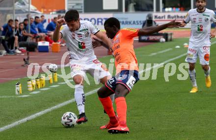 Fussball. Tipico Bundesliga. RZ Pellets WAC gegen TSV Prolactal Hartberg.  Milos Jojic,  (WAC), Amadou Dante  (Hartberg). Wolfsberg, am 10.6.2020.
Foto: Kuess
www.qspictures.net

---
pressefotos, pressefotografie, kuess, qs, qspictures, sport, bild, bilder, bilddatenbank