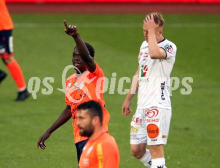 Fussball. Tipico Bundesliga. RZ Pellets WAC gegen TSV Prolactal Hartberg.  Torjubel Amadou Dante (Hartberg). Wolfsberg, am 10.6.2020.
Foto: Kuess
www.qspictures.net

---
pressefotos, pressefotografie, kuess, qs, qspictures, sport, bild, bilder, bilddatenbank