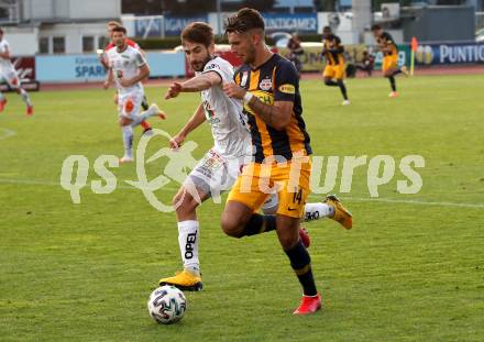 Fussball. Tipico Bundesliga. RZ Pellets WAC gegen Red Bull Salzburg. Michael Novak,  (WAC), Dominik Szoboszlai   (Salzburg). Wolfsberg, am 17.6.2020.
Foto: Kuess
www.qspictures.net

---
pressefotos, pressefotografie, kuess, qs, qspictures, sport, bild, bilder, bilddatenbank