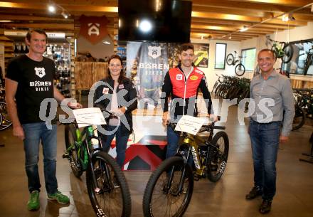 Nordische Kombination. Ski Alpin. Pressekonferenz. Baeren Bikes. Hannes Hempel,  Ramona Siebenhofer, Philipp Orter, Franz Petschnig. St. Jakob/Ros. 16.5.2020.
Foto: Kuess
www.qspictures.net

---
pressefotos, pressefotografie, kuess, qs, qspictures, sport, bild, bilder, bilddatenbank