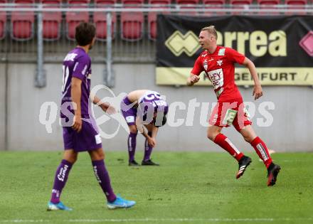 Fussball. 2. Liga. SK Austria Klagenfurt gegen Grazer AK 1902.  Torjubel Martin Harrer,  (Graz). Klagenfurt, am 23.6.2020.
Foto: Kuess
www.qspictures.net
---
pressefotos, pressefotografie, kuess, qs, qspictures, sport, bild, bilder, bilddatenbank