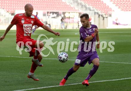 Fussball. 2. Liga. SK Austria Klagenfurt gegen Grazer AK 1902. Okan Aydin (Klagenfurt), Peter Kozissnik (Graz). Klagenfurt, am 23.6.2020.
Foto: Kuess
www.qspictures.net
---
pressefotos, pressefotografie, kuess, qs, qspictures, sport, bild, bilder, bilddatenbank