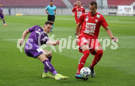 Fussball. 2. Liga. SK Austria Klagenfurt gegen Grazer AK 1902. Oliver Markoutz, (Klagenfurt), Lukas Graf (Graz). Klagenfurt, am 23.6.2020.
Foto: Kuess
www.qspictures.net
---
pressefotos, pressefotografie, kuess, qs, qspictures, sport, bild, bilder, bilddatenbank