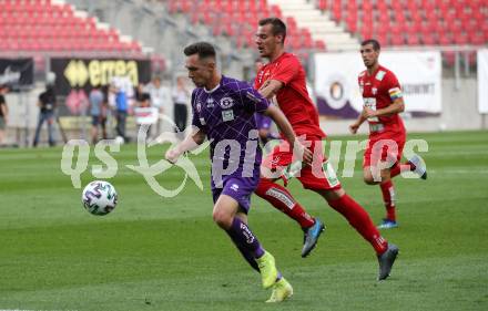 Fussball. 2. Liga. SK Austria Klagenfurt gegen Grazer AK 1902. Oliver Markoutz, (Klagenfurt), Marco Sebastian Gantschnig (Graz). Klagenfurt, am 23.6.2020.
Foto: Kuess
www.qspictures.net
---
pressefotos, pressefotografie, kuess, qs, qspictures, sport, bild, bilder, bilddatenbank