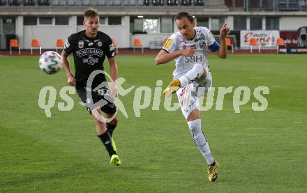 Fussball. Tipico Bundesliga. RZ Pellets WAC gegen SK Sturm Graz. Michael Liendl,  (WAC), Thorsten Roecher  (Graz). Wolfsberg, am 24.6.2020.
Foto: Kuess
www.qspictures.net

---
pressefotos, pressefotografie, kuess, qs, qspictures, sport, bild, bilder, bilddatenbank