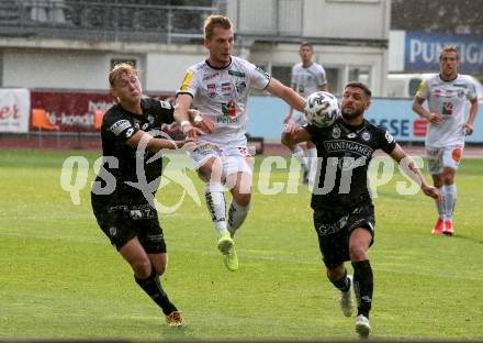 Fussball. Tipico Bundesliga. RZ Pellets WAC gegen SK Sturm Graz. Marc Andre Schmerboeck,  (WAC), Niklas Geyrhofer, Emanuel Sakic  (Graz). Wolfsberg, am 24.6.2020.
Foto: Kuess
www.qspictures.net

---
pressefotos, pressefotografie, kuess, qs, qspictures, sport, bild, bilder, bilddatenbank