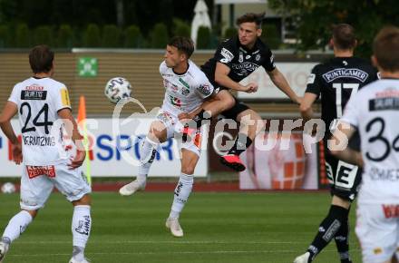 Fussball. Tipico Bundesliga. RZ Pellets WAC gegen SK Sturm Graz.  Lukas Schmitz,  (WAC),  Christoph Leitgeb (Graz). Wolfsberg, am 24.6.2020.
Foto: Kuess
www.qspictures.net

---
pressefotos, pressefotografie, kuess, qs, qspictures, sport, bild, bilder, bilddatenbank
