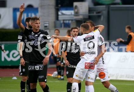 Fussball. Tipico Bundesliga. RZ Pellets WAC gegen SK Sturm Graz. Torjubel Shon Zalman Weissman, Mario Leitgeb (WAC). Wolfsberg, am 24.6.2020.
Foto: Kuess
www.qspictures.net

---
pressefotos, pressefotografie, kuess, qs, qspictures, sport, bild, bilder, bilddatenbank