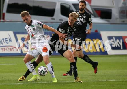 Fussball. Tipico Bundesliga. RZ Pellets WAC gegen SK Sturm Graz. Marc Andre Schmerboeck,  (WAC), Niklas Geyrhofer  (Graz). Wolfsberg, am 24.6.2020.
Foto: Kuess
www.qspictures.net

---
pressefotos, pressefotografie, kuess, qs, qspictures, sport, bild, bilder, bilddatenbank