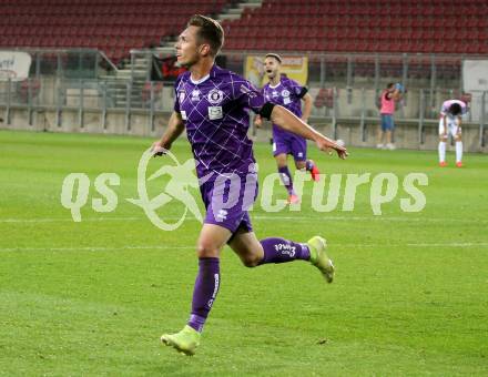 Fussball. 2. Liga. SK Austria Klagenfurt gegen FC Juniors Oberoesterreich.  Torjubel Oliver Markoutz (Klagenfurt). Klagenfurt, am 4.7.2020.
Foto: Kuess
www.qspictures.net
---
pressefotos, pressefotografie, kuess, qs, qspictures, sport, bild, bilder, bilddatenbank