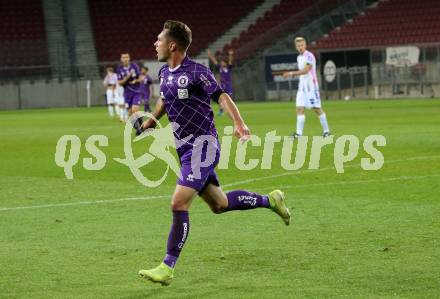 Fussball. 2. Liga. SK Austria Klagenfurt gegen FC Juniors Oberoesterreich.  Torjubel Oliver Markoutz (Klagenfurt). Klagenfurt, am 4.7.2020.
Foto: Kuess
www.qspictures.net
---
pressefotos, pressefotografie, kuess, qs, qspictures, sport, bild, bilder, bilddatenbank