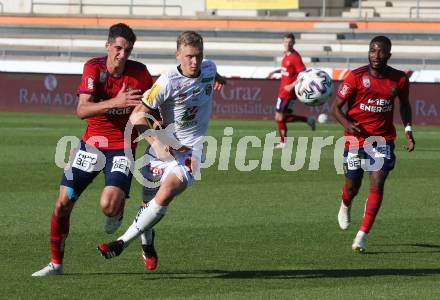 Fussball. Tipico Bundesliga. RZ Pellets WAC gegen SK Rapid Wien. Sven Sprangler, (WAC),  Leo Greiml  (Rapid). Wolfsberg, am 5.7.2020.
Foto: Kuess
www.qspictures.net

---
pressefotos, pressefotografie, kuess, qs, qspictures, sport, bild, bilder, bilddatenbank