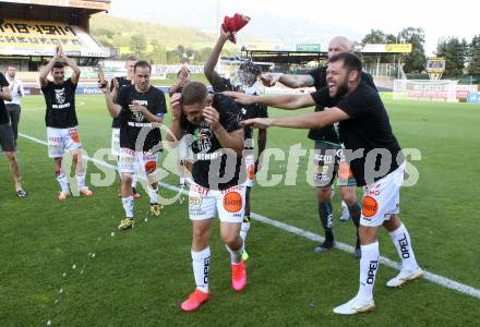 Fussball. Tipico Bundesliga. RZ Pellets WAC gegen SK Rapid Wien. Jubel Michael Liendl, Shon Zalman Weissman, Nemanja Rnic (WAC). Wolfsberg, am 5.7.2020.
Foto: Kuess
www.qspictures.net

---
pressefotos, pressefotografie, kuess, qs, qspictures, sport, bild, bilder, bilddatenbank