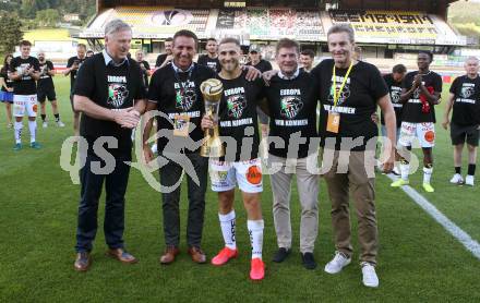 Fussball. Tipico Bundesliga. RZ Pellets WAC gegen SK Rapid Wien. Horst Noessler,  Christian Puff, Shon Zalman Weissman, Dietmar Riegler, Juergen Schratter. Wolfsberg, am 5.7.2020.
Foto: Kuess
www.qspictures.net

---
pressefotos, pressefotografie, kuess, qs, qspictures, sport, bild, bilder, bilddatenbank