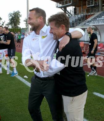 Fussball. Tipico Bundesliga. RZ Pellets WAC gegen SK Rapid Wien.  Trainer Ferdinand Feldhofer, Dietmar Riegler (WAC). Wolfsberg, am 5.7.2020.
Foto: Kuess
www.qspictures.net

---
pressefotos, pressefotografie, kuess, qs, qspictures, sport, bild, bilder, bilddatenbank