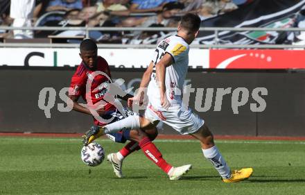 Fussball. Tipico Bundesliga. RZ Pellets WAC gegen SK Rapid Wien. Michael Novak,  (WAC), Kelvin Arase  (Rapid). Wolfsberg, am 5.7.2020.
Foto: Kuess
www.qspictures.net

---
pressefotos, pressefotografie, kuess, qs, qspictures, sport, bild, bilder, bilddatenbank