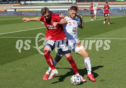 Fussball. Tipico Bundesliga. RZ Pellets WAC gegen SK Rapid Wien. Shon Zalman Weissman,  (WAC),  Maximilian Ullmann (Rapid). Wolfsberg, am 5.7.2020.
Foto: Kuess
www.qspictures.net

---
pressefotos, pressefotografie, kuess, qs, qspictures, sport, bild, bilder, bilddatenbank