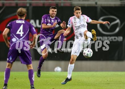 Fussball. 2. Liga. SK Austria Klagenfurt gegen FC Juniors Oberoesterreich.  Polydoros Gkezos (Klagenfurt). Klagenfurt, am 4.7.2020.
Foto: Kuess
www.qspictures.net
---
pressefotos, pressefotografie, kuess, qs, qspictures, sport, bild, bilder, bilddatenbank