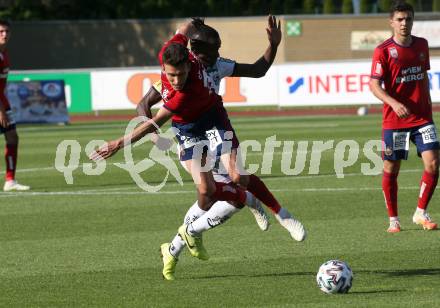 Fussball. Tipico Bundesliga. RZ Pellets WAC gegen SK Rapid Wien. Cheikhou Dieng,  (WAC),  Dejan Ljubicic (Rapid). Wolfsberg, am 5.7.2020.
Foto: Kuess
www.qspictures.net

---
pressefotos, pressefotografie, kuess, qs, qspictures, sport, bild, bilder, bilddatenbank