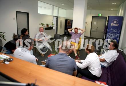 Fussball. 2. Liga. 100 Jahr Feier SK Austria Klagenfurt. Egyd Gstaettner, Walter Grill, Willy Haslitzers, Christian Rosenzopf, Matthias Imhof. Klagenfurt, am 15.7.2020.
Foto: Kuess
www.qspictures.net
---
pressefotos, pressefotografie, kuess, qs, qspictures, sport, bild, bilder, bilddatenbank