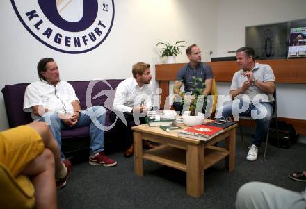 Fussball. 2. Liga. 100 Jahr Feier SK Austria Klagenfurt. Walter Grill,  Christian Rosenzopf, Matthias Imhof. Klagenfurt, am 15.7.2020.
Foto: Kuess
www.qspictures.net
---
pressefotos, pressefotografie, kuess, qs, qspictures, sport, bild, bilder, bilddatenbank