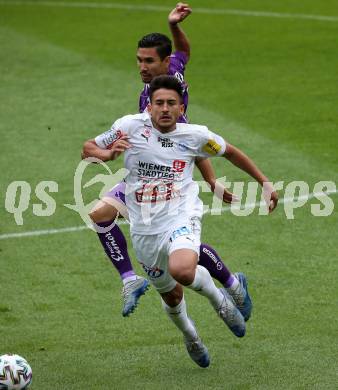 Fussball. 2. Liga. SK Austria Klagenfurt gegen Floridsdorfer AC Wien.  Maximiliano Moreira Romero, (Klagenfurt), Marco Krainz  (FAC Wien). Klagenfurt, am 18.7.2020.
Foto: Kuess
www.qspictures.net
---
pressefotos, pressefotografie, kuess, qs, qspictures, sport, bild, bilder, bilddatenbank