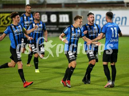 Fussball. 2. Liga. Amstetten gegen SK Austria Klagenfurt. Torjubel (Amstetten). Amstetten, am 24.7.2020.
Foto: Kuess
www.qspictures.net
---
pressefotos, pressefotografie, kuess, qs, qspictures, sport, bild, bilder, bilddatenbank