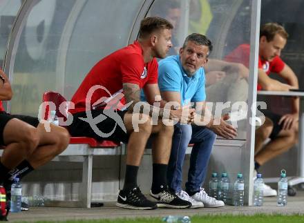 Fussball. 2. Liga. SK Austria Klagenfurt gegen Wacker Innsbruck.  Martin Lassnig, Matthias Imhof  (Klagenfurt). Klagenfurt, am 31.7.2020.
Foto: Kuess
www.qspictures.net
---
pressefotos, pressefotografie, kuess, qs, qspictures, sport, bild, bilder, bilddatenbank