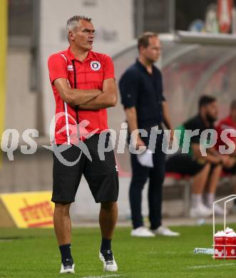 Fussball. 2. Liga. SK Austria Klagenfurt gegen Wacker Innsbruck.  Trainer Robert Micheu (Klagenfurt). Klagenfurt, am 31.7.2020.
Foto: Kuess
www.qspictures.net
---
pressefotos, pressefotografie, kuess, qs, qspictures, sport, bild, bilder, bilddatenbank