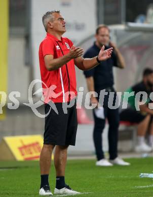 Fussball. 2. Liga. SK Austria Klagenfurt gegen Wacker Innsbruck.  Trainer Robert Micheu (Klagenfurt). Klagenfurt, am 31.7.2020.
Foto: Kuess
www.qspictures.net
---
pressefotos, pressefotografie, kuess, qs, qspictures, sport, bild, bilder, bilddatenbank