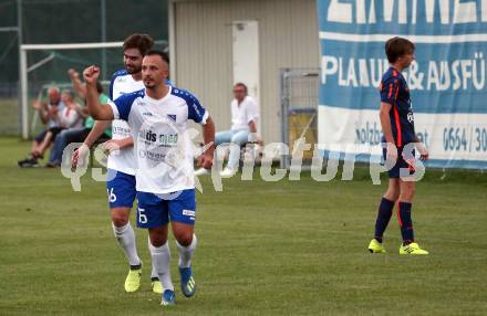Fussball Kaerntner Liga. Kraig gegen Treibach.  Torjubel Vahid Muharemovic (Treibach). Kraig, am 7.8.2020.
Foto: Kuess
---
pressefotos, pressefotografie, kuess, qs, qspictures, sport, bild, bilder, bilddatenbank