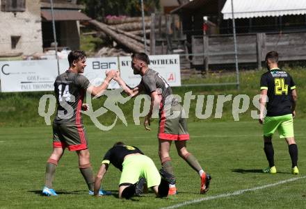 Fussball. 2. Klasse B. Kleinkirchheim gegen Draschitz. Torjubel Mario Dilberovic, Marko Vincetic (Kleinkirchheim).  Kleinkirchheim, 1.8.2020.
Foto: Kuess
---
pressefotos, pressefotografie, kuess, qs, qspictures, sport, bild, bilder, bilddatenbank