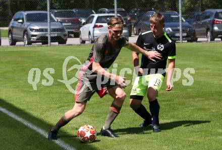 Fussball. 2. Klasse B. Kleinkirchheim gegen Draschitz. Max Unterwandling (Kleinkirchheim),  Christof Martins (Draschitz). Kleinkirchheim, 1.8.2020.
Foto: Kuess
---
pressefotos, pressefotografie, kuess, qs, qspictures, sport, bild, bilder, bilddatenbank