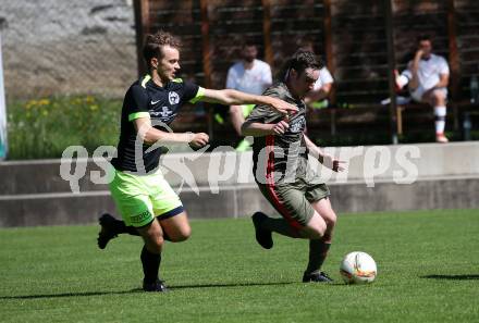 Fussball. 2. Klasse B. Kleinkirchheim gegen Draschitz. Thomas Alexander Dabernig (Kleinkirchheim),   Philipp Abuja (Draschitz). Kleinkirchheim, 1.8.2020.
Foto: Kuess
---
pressefotos, pressefotografie, kuess, qs, qspictures, sport, bild, bilder, bilddatenbank