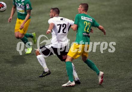 Fussball Regionalliga. Spittal gegen Voecklamarkt. Erwin Tiganj (Spittal),  Simon Michael Wuertinger (Voecklamarkt). Spittal, 14.8.2020.
Foto: Kuess
---
pressefotos, pressefotografie, kuess, qs, qspictures, sport, bild, bilder, bilddatenbank