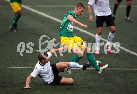 Fussball Regionalliga. Spittal gegen Voecklamarkt.  Michael Oberwinkler (Spittal), Simon Michael Wuertinger (Voecklamarkt). Spittal, 14.8.2020.
Foto: Kuess
---
pressefotos, pressefotografie, kuess, qs, qspictures, sport, bild, bilder, bilddatenbank