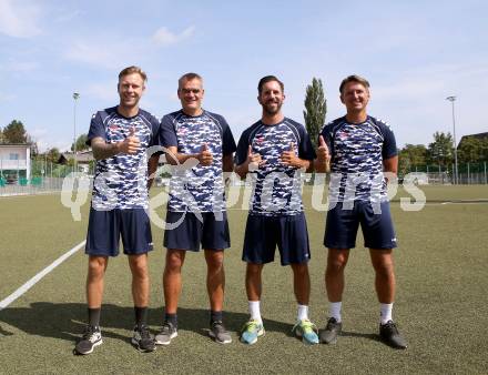 Fussball. 2. Liga. SK Austria Klagenfurt.  Training.  Martin Lassnig, Robert Micheu, Sandro Zakany, Thomas Lenuweit. Klagenfurt, am 17.8.2020.
Foto: Kuess
www.qspictures.net
---
pressefotos, pressefotografie, kuess, qs, qspictures, sport, bild, bilder, bilddatenbank
