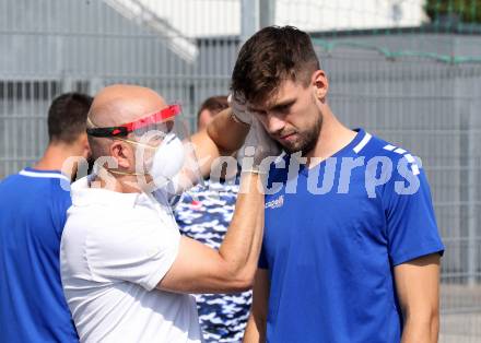 Fussball. 2. Liga. SK Austria Klagenfurt. Walter Reichel, Phillip Menzel. Klagenfurt, am 17.8.2020.
Foto: Kuess
www.qspictures.net
---
pressefotos, pressefotografie, kuess, qs, qspictures, sport, bild, bilder, bilddatenbank