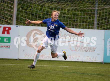 Fussball. Unterliga West. Matrei gegen Lienz. Torjubel  Mario Anton Berger, (Matrei). Matrei, 15.8.2020.
Foto: Kuess
---
pressefotos, pressefotografie, kuess, qs, qspictures, sport, bild, bilder, bilddatenbank