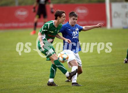 Fussball. Unterliga West. Matrei gegen Lienz. Manuel Hanser (Matrei),  Lukas Matthias Lassnig (Lienz). Matrei, 15.8.2020.
Foto: Kuess
---
pressefotos, pressefotografie, kuess, qs, qspictures, sport, bild, bilder, bilddatenbank