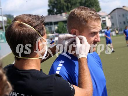 Fussball. 2. Liga. SK Austria Klagenfurt. Training.  Haselsberger Kevin, Markus Rusek. Klagenfurt, am 17.8.2020.
Foto: Kuess
www.qspictures.net
---
pressefotos, pressefotografie, kuess, qs, qspictures, sport, bild, bilder, bilddatenbank