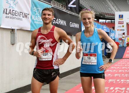 Kaernten laeuft.  Dominik Sowieja (GER), Thea Heim (GER). Klagenfurt, am 23.8.2020.
Foto: Kuess
---
pressefotos, pressefotografie, kuess, qs, qspictures, sport, bild, bilder, bilddatenbank